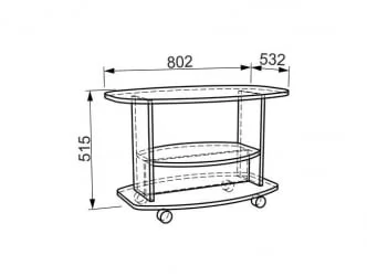Стол журнальный Лидер модуль 01 Дуб сонома