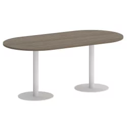 Стол овальный ХОМЕ ОФФИCЕ ВР.СП-5-180.1 Вяз Благородный/Белый металл / HOME OFFICE VR.SP-5-180.1
