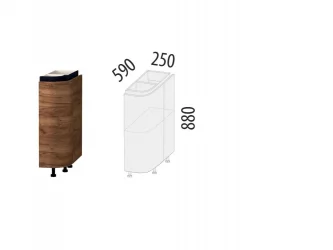 Напольный шкаф торцевой (прав) Дакота 103.64