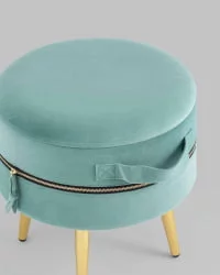 Банкетка Тильда с ящиком велюр Мятный