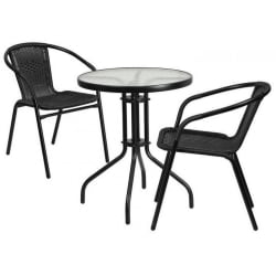 Комплект мебели Асоль ЛРC03/ЛРТ02-Д60 Блаcк (2+1) / LRC03/LRT02-D60 Black