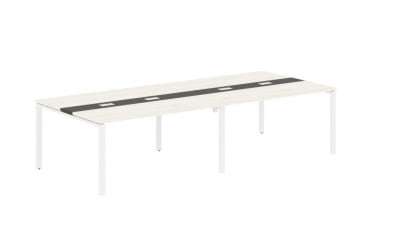 Переговорный стол ЕДИС ЕУCТ 3114 Ясень Траун Мокко Белый / EDIS EUCT