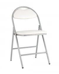 Складной стул Хаген чроме экокожа Белый / Hagen chrome
