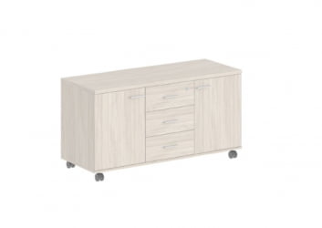 Тумба сервисная с 3-мя ящиками Сигма СГ.621.ОЛ.ОЛ.М Дуб светлый / Sigma SG.621.OL.OL.M