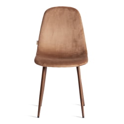 Металлический стул БРЕЕЗЕ (мод. ДЖСC-58) Велюр/металл , 44 х 53 х 86 см, Дэрк бровн (темно-коричневый) ХЛР11/ орех / BREEZE (mod. JSC-58) Dark brown HLR11/