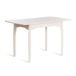 Стол CАТЕРИНА бук, мдф, 100+30кс70кс75, Иворй вхите / CATERINA 100+30x70x75, Ivory white
