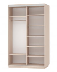 Шкаф-купе двухдверный Экспресс Дуо 1400х2400х Париж/Дуб молочный / 1400х2400h