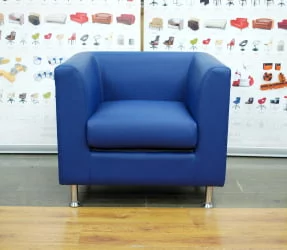 Кресло Опус иск.кожа цвет синий