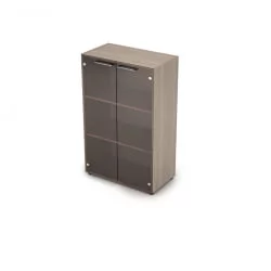 Шкаф средний со стеклом ТАИМ-МАКС 4Ш.017.3 Шамони светлый / TAIM-MAX