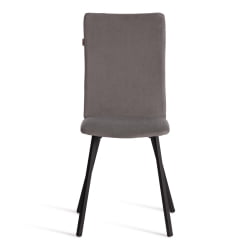 Стул обеденный Ла Роуссе велюр, серый/черный, 29, 49х50х93 / La Rousse