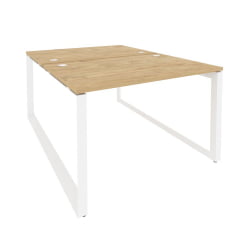 Рабочая станция на О-образном м/к ОНИКС О.МО-Д.РС-2.2.8 Тиквуд Светлый/Белый / ONIX O.MO-D.RS-2.2.8