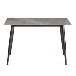 Обеденный стол Аустен/Остин столешница керамика (глянцевая) / опоры металл, серый/черный, 120кс80кс75 см / Austen/Остин 120x80x75