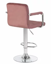 Стул барный ДОБРИН КРУГЕР АРМ Пудрово-розовый велюр МДЖ9-32 / DOBRIN KRUGER ARM MJ9-32