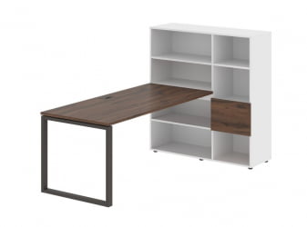 Рабочая станция ЕДИС ЕКРСТ 1217 Дуб Денвер темный Мокко Белый / EDIS EQRST