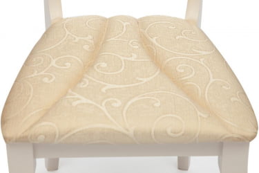 Стул Опера ( ОП-СC ) дерево гевея, 45х53х97см, иворй вхите (слоновая кость 2-5), ткань бежевая (А168Б) / Opera OP-SC ivory white (A168B)