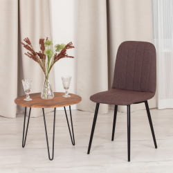 Стул АРC ткань/металл, 46 х 52 х 88 см, коричневый 01/черный / ARC