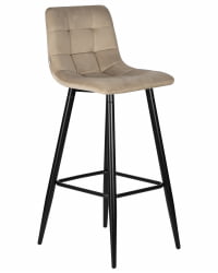 Стул барный ДОБРИН НИCОЛЕ (черные матовые ножки, мокко велюр (108-104)) / DOBRIN NICOLE