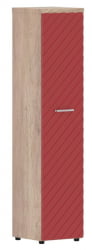 Шкаф колонка с глухой дверью и топом Торр ЛУКС ТЛХC 42.1 Дуб Каньон Красный / Torr LUX TLHC