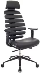 Эргономичное кресло Ерго Блаcк кожа Черный / Ergo Black