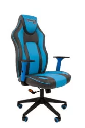 Кресло для геймеров CХАИРМАН ДРАЙВ (ГАМЕ) 23 Серый-голубой / CHAIRMAN (GAME)