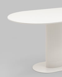 Стол овальный обеденный Мйстерй 130*80 белый / Mystery