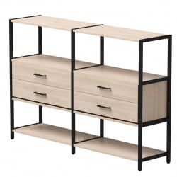 Набор стеллажных систем Еверпроф ЕВО №2 Дуб Соната Черный / Everprof EVO