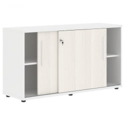 Шкаф с дверьми-купе ЕДИС ЕЛC 1343 Ясень Траун Белый Белый / EDIS ELC