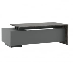 Стол письменный на опорной тумбе ДЭЛИ ДЛИ37210012 Эбен Антрацит / DALI DLI37210012