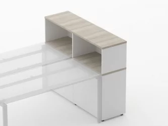 Тумба комбинированная высокая для рабочего модуля Дека 9.04.145 Дуб Сантана светлый/Белый / Deka