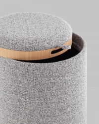 Пуф-столик с ящиком Хюгге С букле серый / S