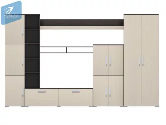 Классическая стенка в гостиную Атлантида 5 Венге Дуб молочный