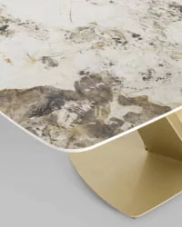 Обеденный стол Аврора 180кс90 Белый мрамор / 180x90