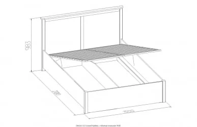 Полутороспальная кровать Шерлоcк 43.2 Орех шоколадный (спальня) / Sherlock