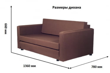 Диван тканевый Нео (3 категория)  Латте