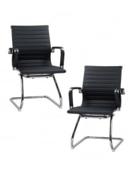 Офисное кресло для посетителей ДОБРИН CОДЙ (черный) 2 шт / DOBRIN CODY