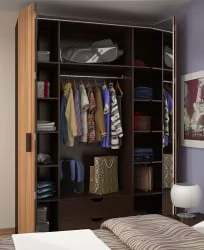 Шкаф для одежды и белья 111 Хйпер Венге/Палисандр (спальня) / Hyper