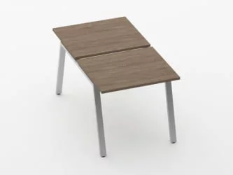 Л-образный металлический каркас с траверсами Дека 73.145.08 К Металлик матовый муар / Deka