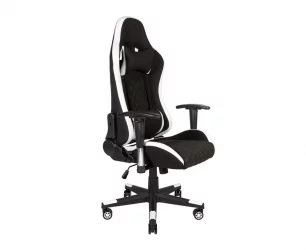 Игровое кресло РФ-8106Б фабриc Черный/Белый / RF-8106B fabric