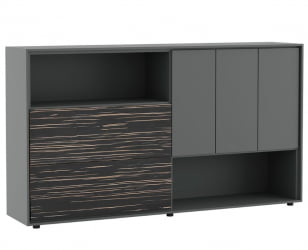 Шкаф средний ДЭЛИ ДЛИ37252012 Эбен Антрацит / DALI DLI37252012