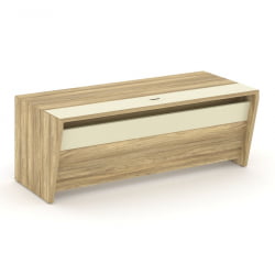 Стол руководителя прямой без тумбы Корнер CОР.СР-20 Гикори Песочный Ваниль / Corner COR.SR-20