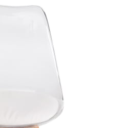 Стул ТУЛИП (мод. 73-1) дерево/пластик/экокожа, 47,5кс55кс80 см, Прозрачный (Транспарент) / TULIP (mod. 47,5x55x80 (Transparent)