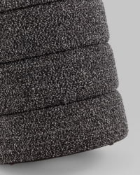 Пуф с ящиком Хиве С букле черный меланж / Hive S