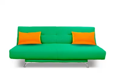 Диван тканевый МАНГО 2 (2 категория) Зеленый Оранжевый / MANGO