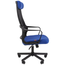 Кресло руководителя Чаирман 590 ткань/сетка Синий / Chairman