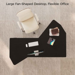 Стол компьютерный с электроприводом Еурека ЕРК-ЕДИ-ФС-МСВ (Фан шапед), черный / Eureka ERK-EDI-FS-MSW (Fan shaped),