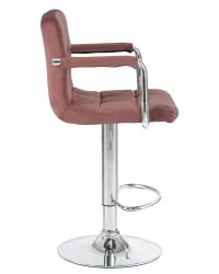 Стул барный ДОБРИН КРУГЕР АРМ Пудрово-розовый велюр МДЖ9-32 / DOBRIN KRUGER ARM MJ9-32