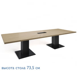 РЕНЗ/ТЕСЛА Стол д/перегов Л320 СВ.ЭВКАЛИПТ/ЧЕРНЫЙ 104 402 ЕCЛ_Л БЛ / RENZ/TESLA L320 ECL_L BL
