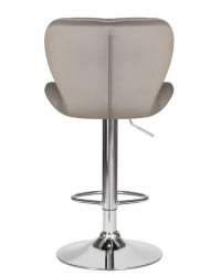 Стул барный ДОБРИН БАРНИ (серый велюр (МДЖ9-75)) 2 шт / DOBRIN BARNY (MJ9-75))