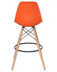 Стул барный ДОБРИН ДСВ БАР (ножки светлый бук, цвет сиденья оранжевый (О-02)) 2 шт / DOBRIN DSW BAR (O-02))