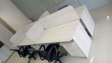 Экран разделительный прямой Глассй 5.14.06 Дуб сантана светлый / Glassy